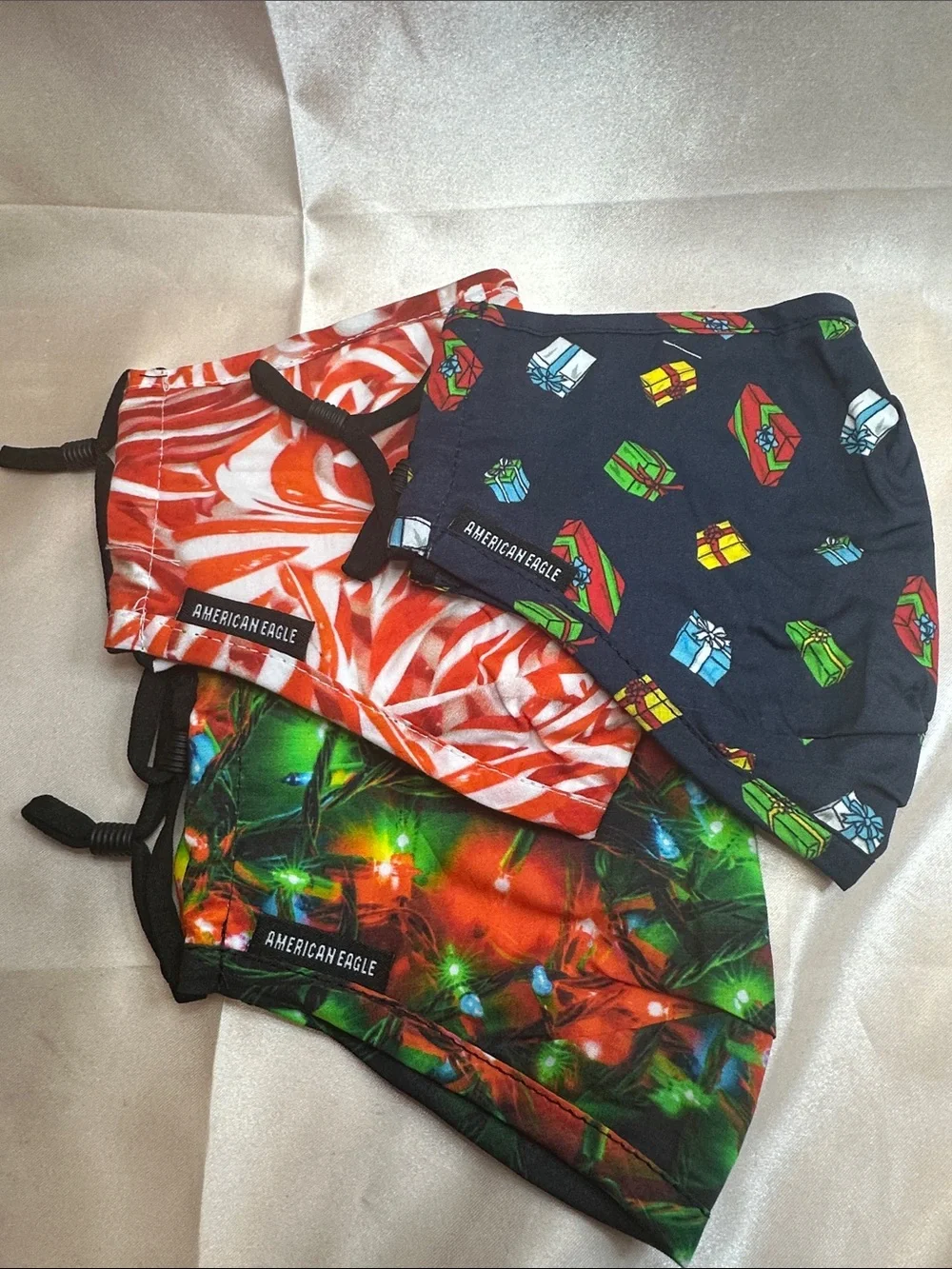 American Eagle Reusable Cloth Face Masks - Christmas Themed 3 Pack - NWT